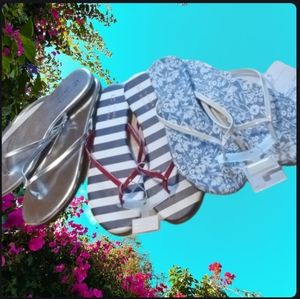🌺LC Lauren Conrad Bundle of 3 Pairs of Honey 2 Flip Flop Sandals (X3 pairs)•NWT